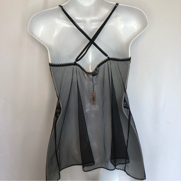 Victoria’s Secret Black Lace Babydoll Nighty NWT - Picture 6 of 10